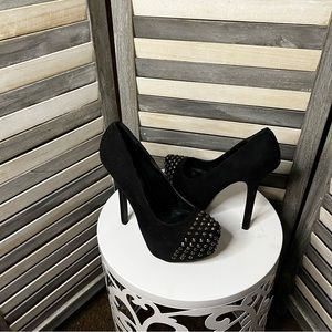 Black 61/2 inch heel with spikes